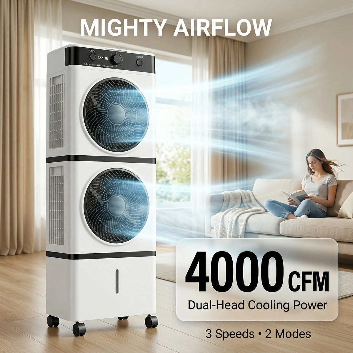 Portable Dual Head Air Cooler