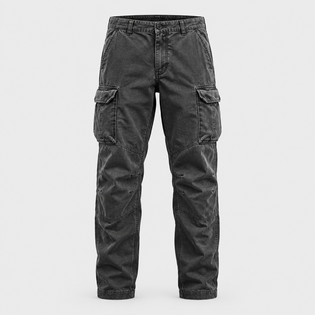 Articulated ripstop shorts on a clean neutral studio background