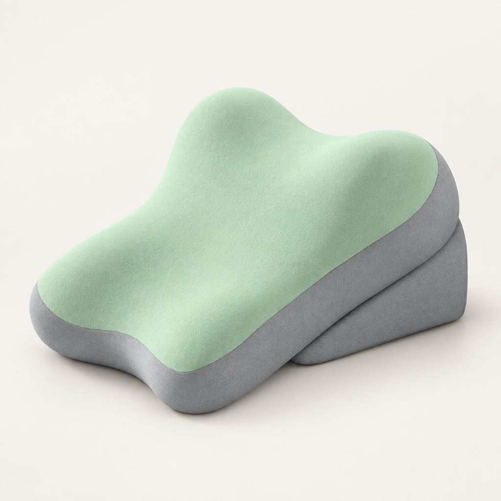 Adjustable bed wedge reading pillow on a clean studio background