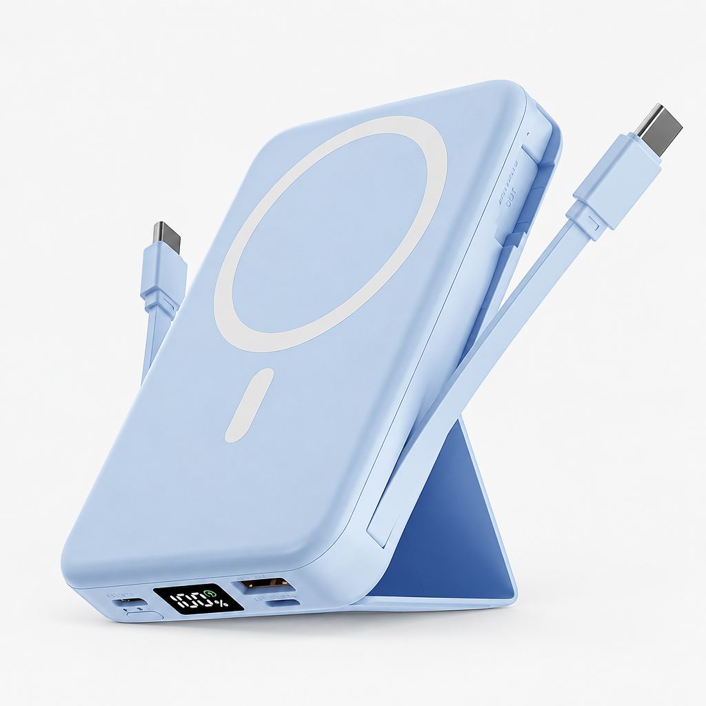 10,000mAh power bank on a clean studio background